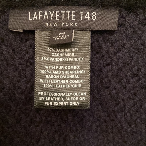 Lafayette 148 navy vest - Picture 6 of 6